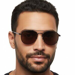 New Montblanc Brown Pilot Men's Sunglasses MB0363S 003 51 MB0363S 003 51  Men  S